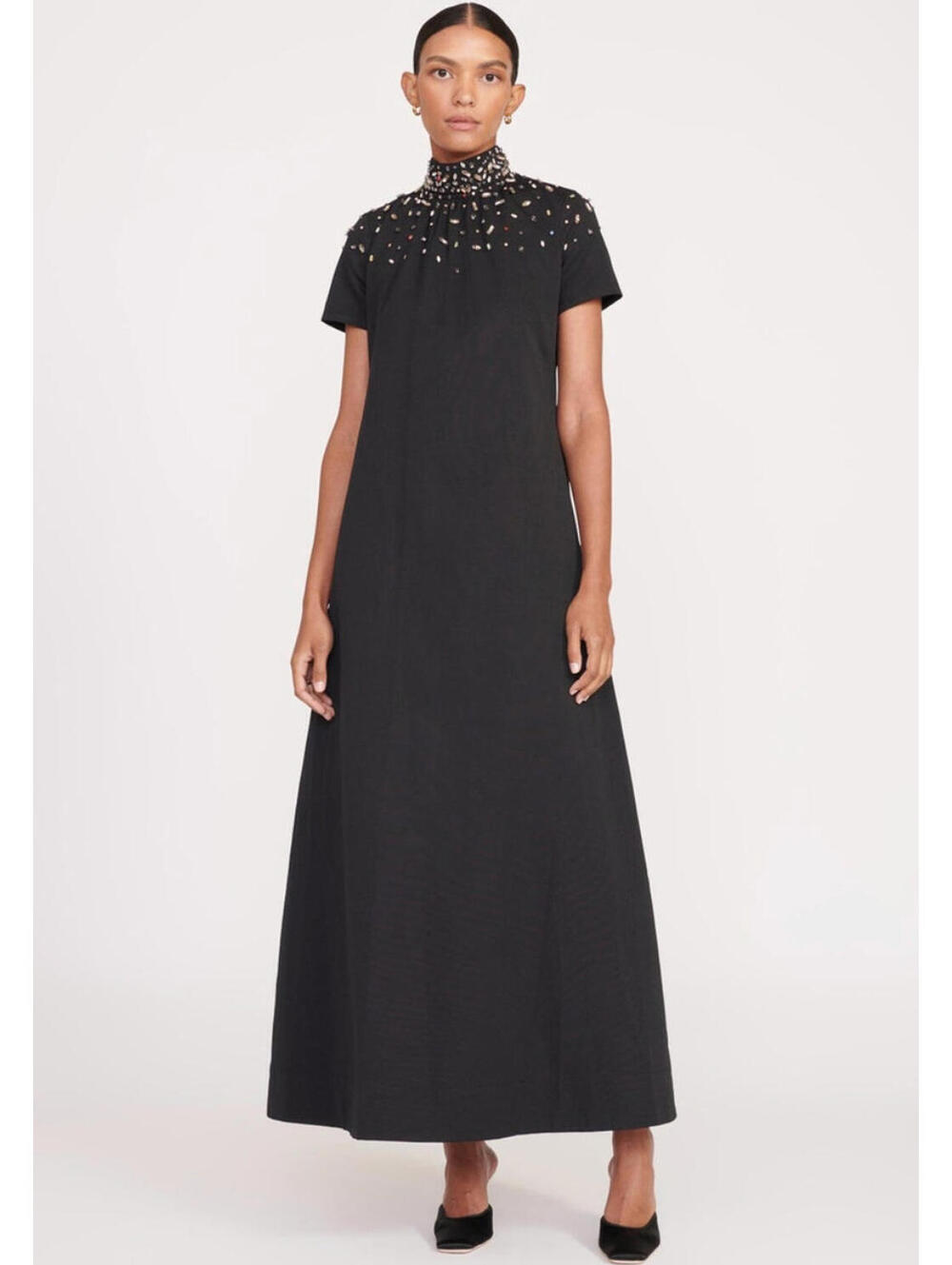NWT $895 STAUD Ilana Crystal Designer Embellished Gown Dress Calluna XS/0-2